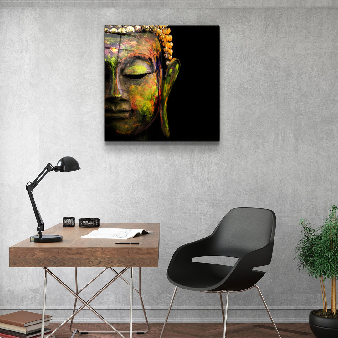 ・"Buddha"・Glass Wall Art | Artdesigna Glass Printing Wall Arts.