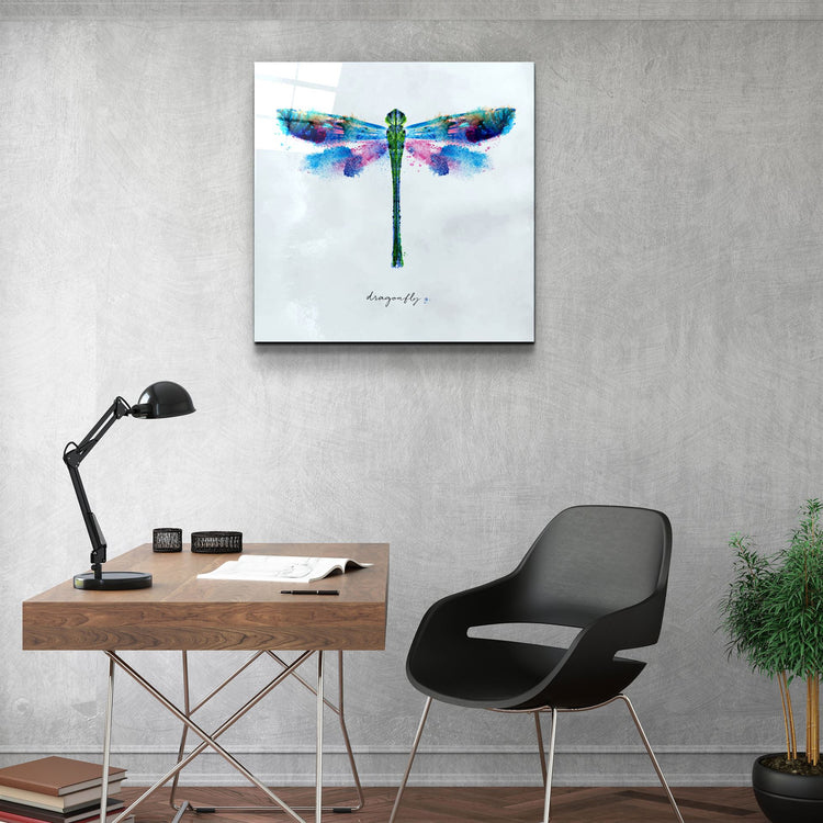 ・"Dragonfly"・Glass Wall Art | Artdesigna Glass Printing Wall Arts.