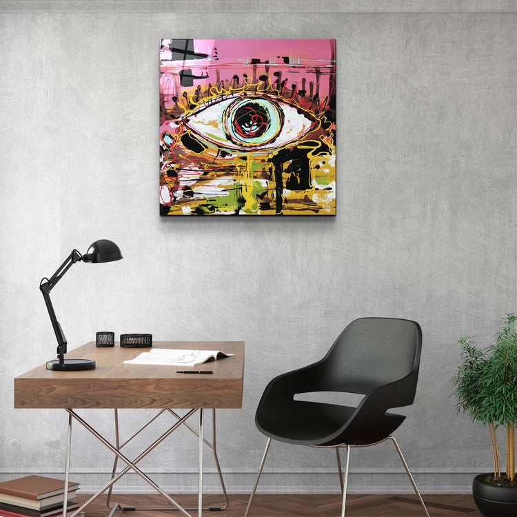 ・"Eye Abstract"・Glass Wall Art | Artdesigna Glass Printing Wall Arts.