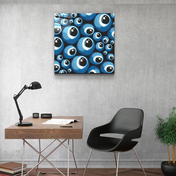 ・"Eyeballs"・Glass Wall Art | Artdesigna Glass Printing Wall Arts.