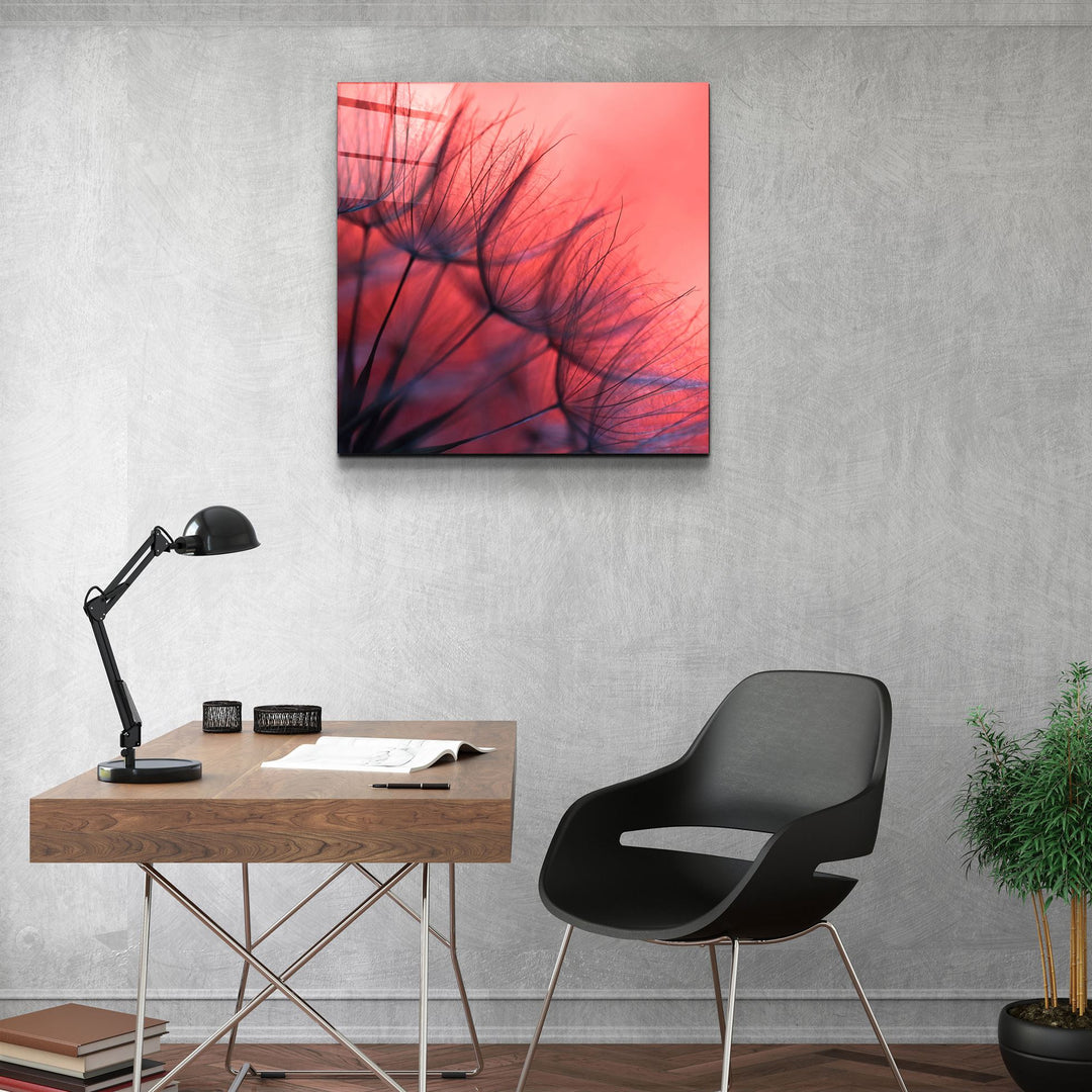 ・"Flower & Sunset"・Glass Wall Art | Artdesigna Glass Printing Wall Arts.