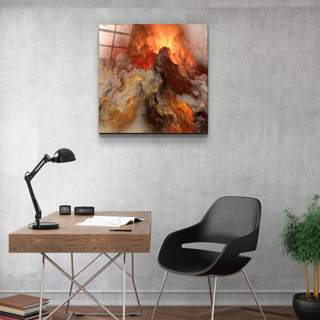 ・"Lava"・Glass Wall Art | Artdesigna Glass Printing Wall Arts.