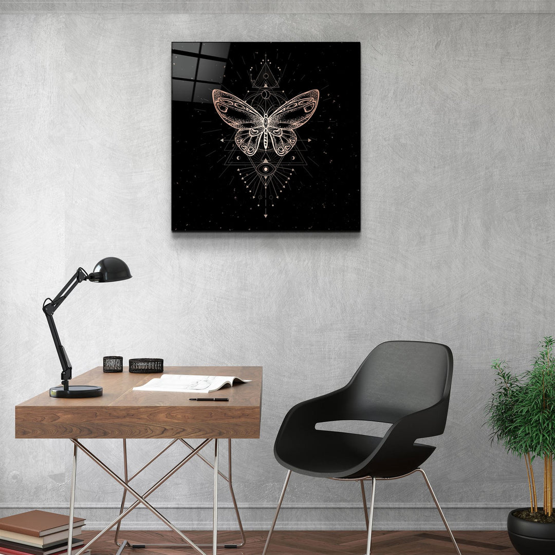 ・"Butterfly Signs"・Glass Wall Art | Artdesigna Glass Printing Wall Arts.