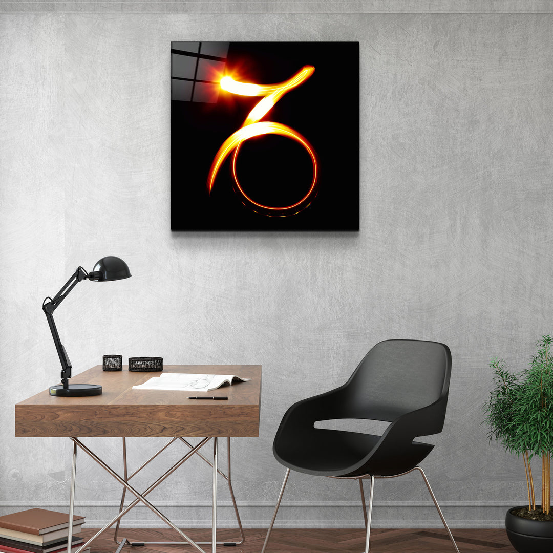 ."Capricorn Zodiac Symbol". Glass Wall Art | Artdesigna Glass Printing Wall Arts.