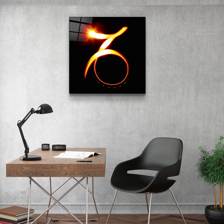 ."Capricorn Zodiac Symbol". Glass Wall Art | Artdesigna Glass Printing Wall Arts.