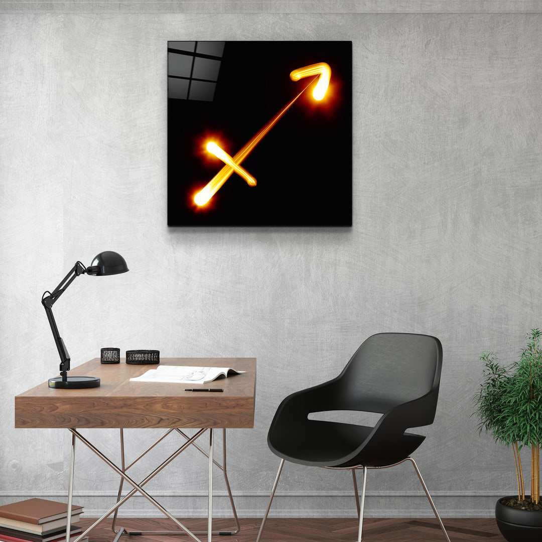 ."Sagittarius Zodiac Symbol". Glass Wall Art | Artdesigna Glass Printing Wall Arts.