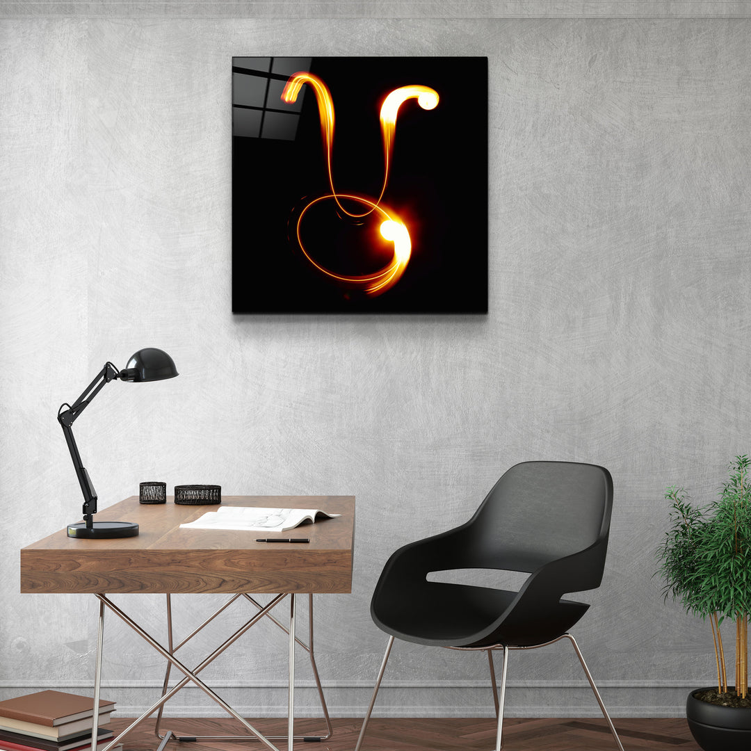 ."Taurus Zodiac Symbol". Glass Wall Art | Artdesigna Glass Printing Wall Arts.