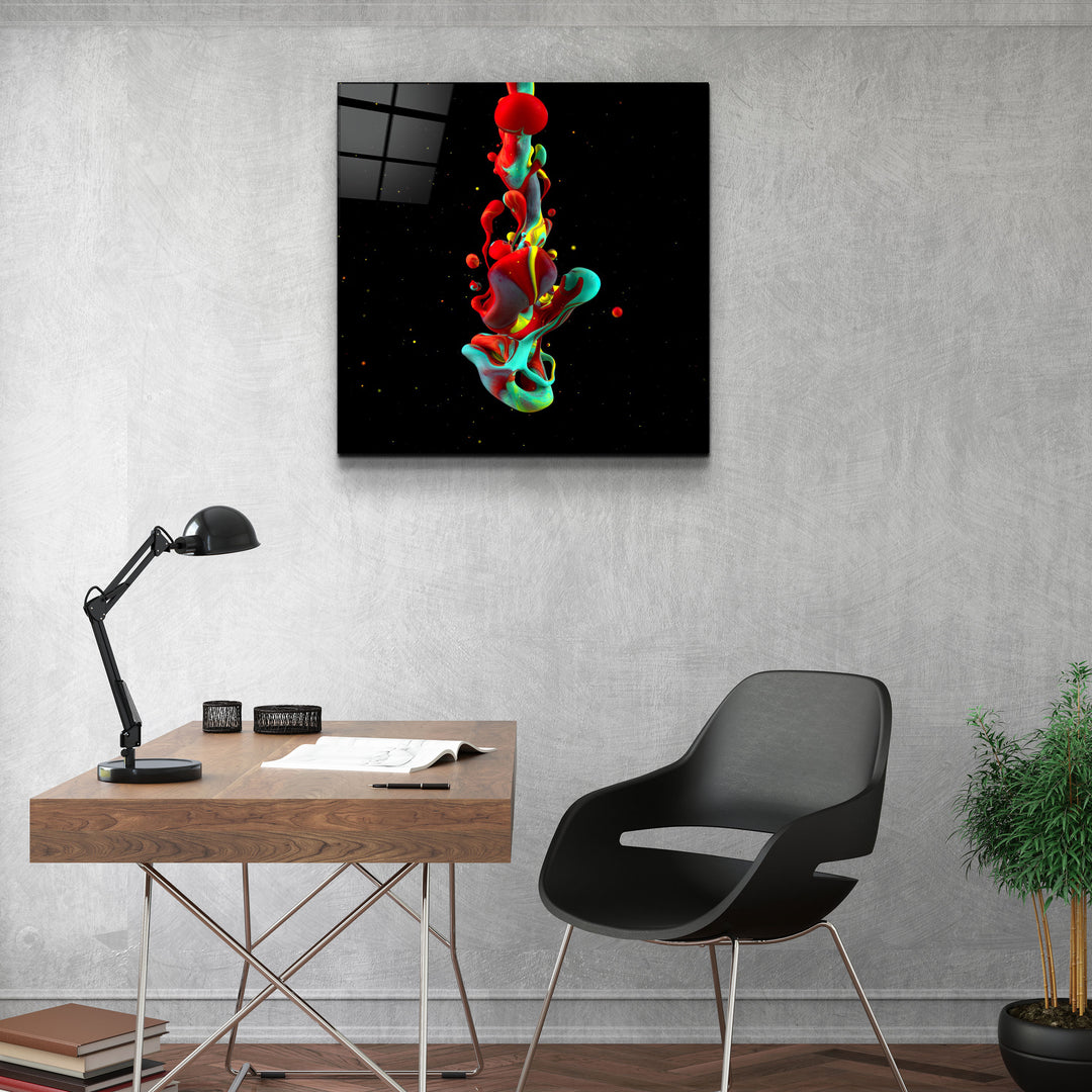 ・"Abstract Colorful Paint"・Glass Wall Art | Artdesigna Glass Printing Wall Arts.