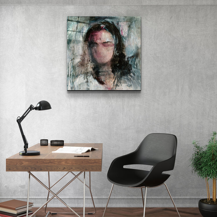 ・"Abstract Woman Oil Painting"・Glass Wall Art | Artdesigna Glass Printing Wall Arts.