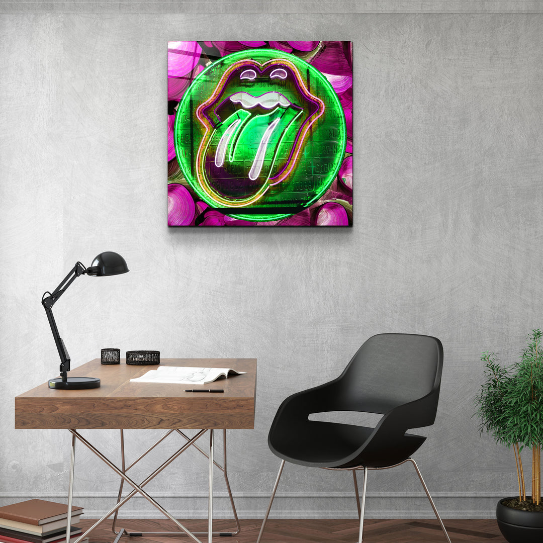 ・"The Green Pill For a Fun"・Glass Wall Art | Artdesigna Glass Printing Wall Arts.