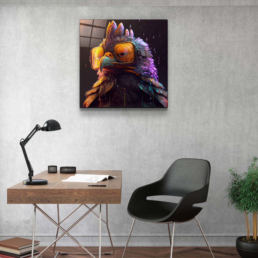 ."Aviator". Secret World Collection Glass Wall Art