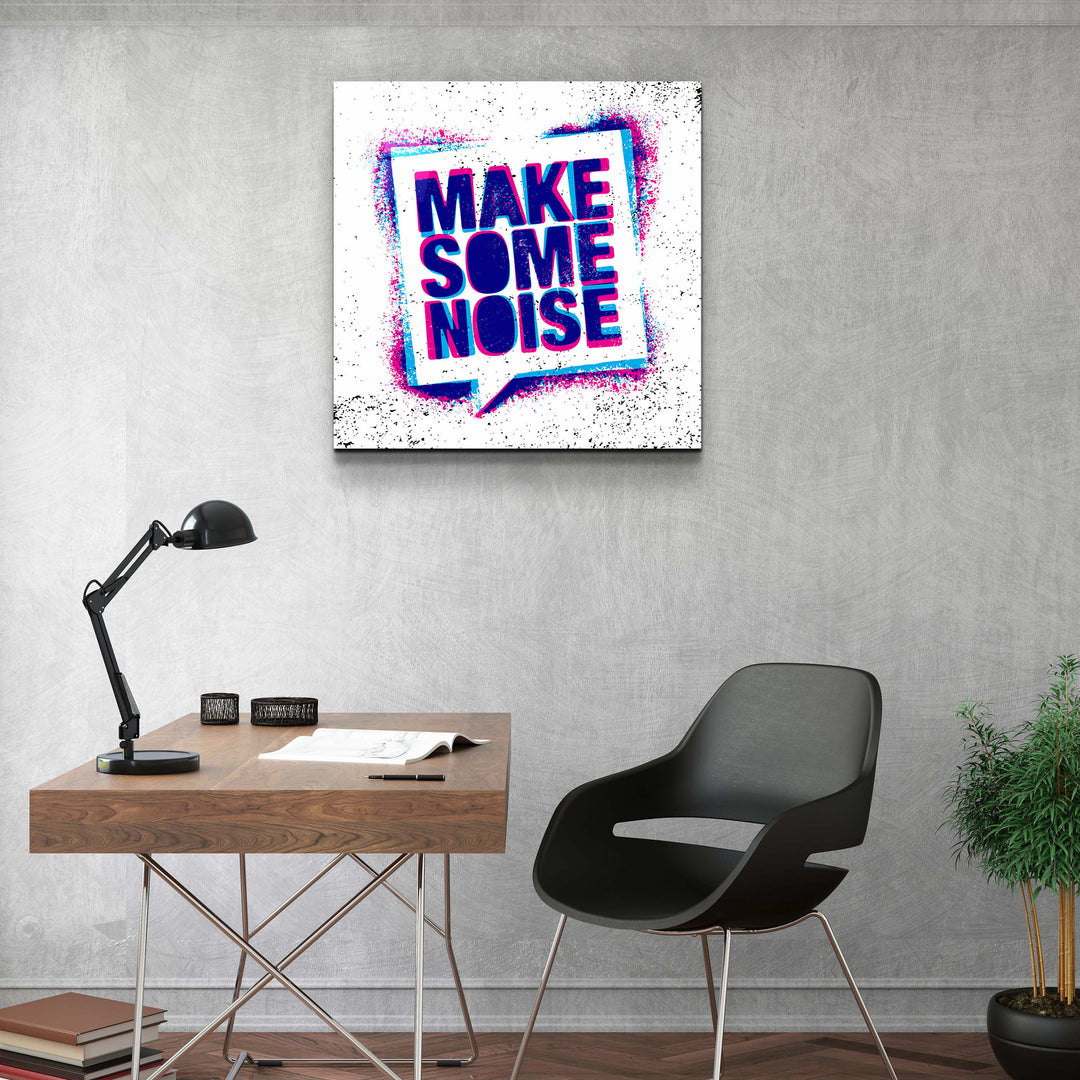 ."Make Some Noise". Designer's Collection Glass Wall Art