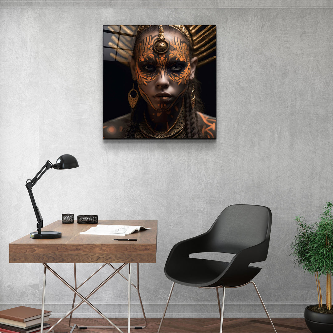 ."Woman Warriors 2". Secret World Collection Glass Wall Art