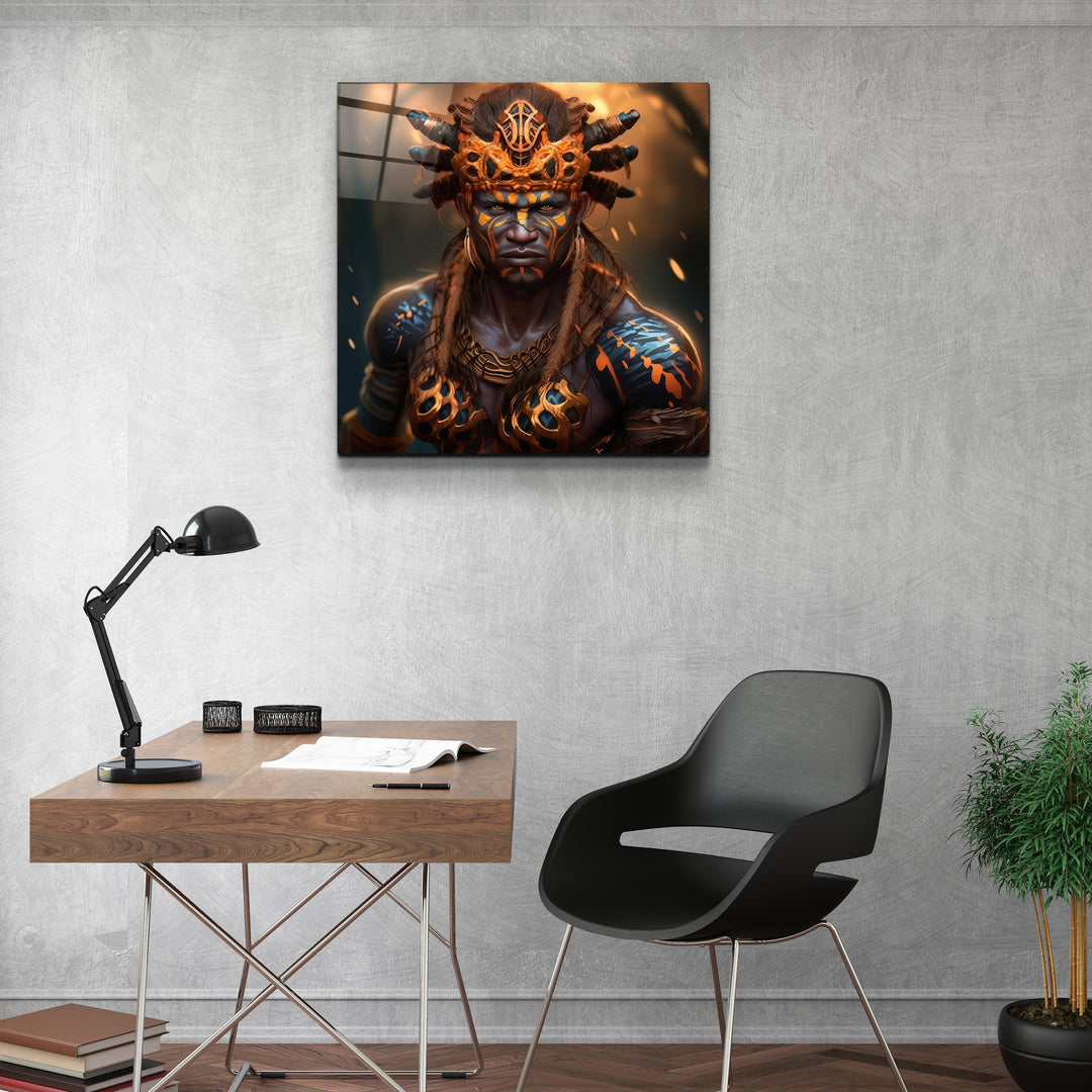 ."Warriors 3". Secret World Collection Glass Wall Art