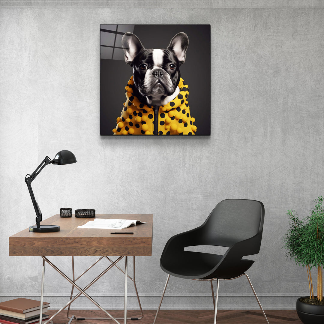 ."Stylish Dogs - V3". Designer's Collection Glass Wall Art