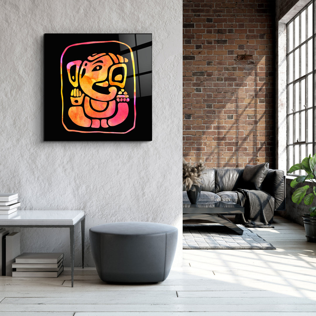 ・"Ganesh"・Glass Wall Art | Artdesigna Glass Printing Wall Arts.