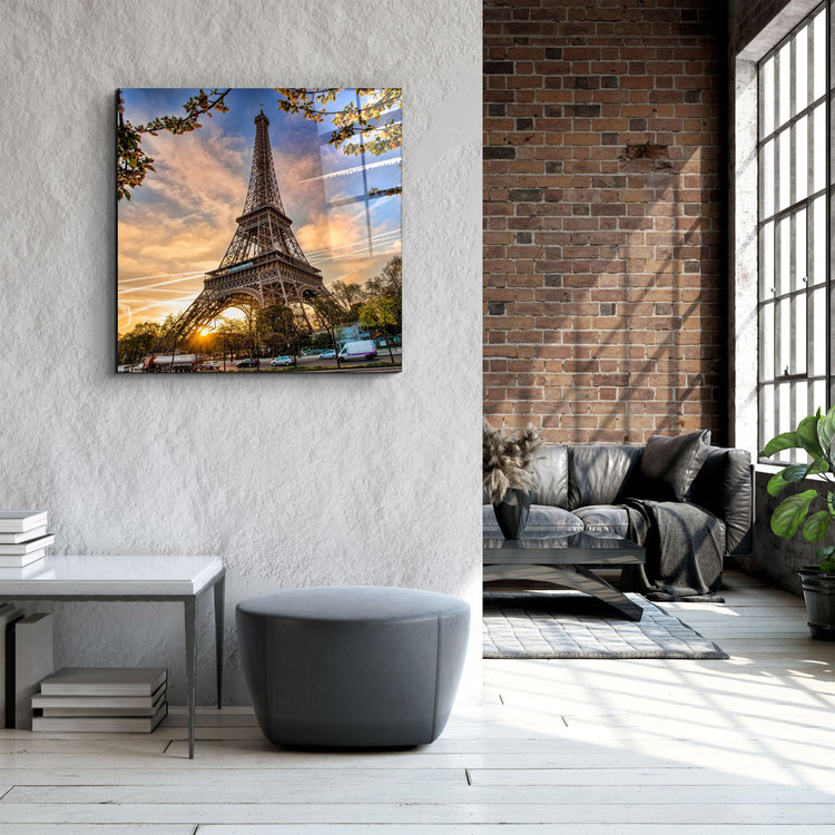 ・"Eiffel Tower"・Glass Wall Art | Artdesigna Glass Printing Wall Arts.