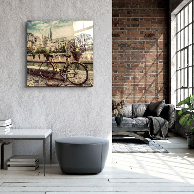 ・"Bicycle"・Glass Wall Art | Artdesigna Glass Printing Wall Arts.