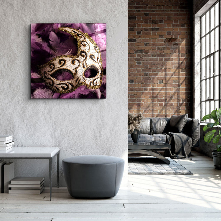 ・"Ball Mask"・Glass Wall Art | Artdesigna Glass Printing Wall Arts.