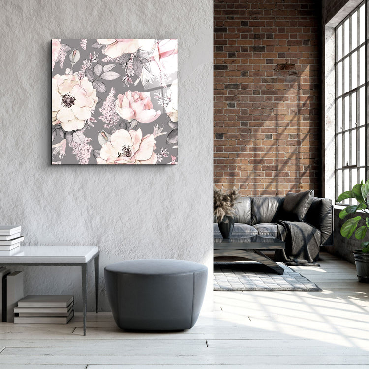 ・"Flower"・Glass Wall Art | Artdesigna Glass Printing Wall Arts.