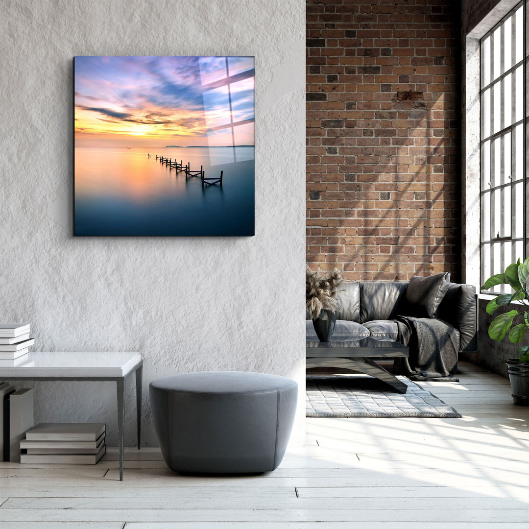 ・"Sunset"・Glass Wall Art | Artdesigna Glass Printing Wall Arts.