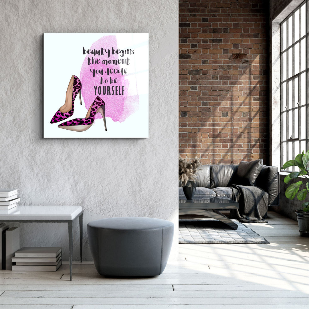 ・"Be Yourself"・Glass Wall Art | Artdesigna Glass Printing Wall Arts.