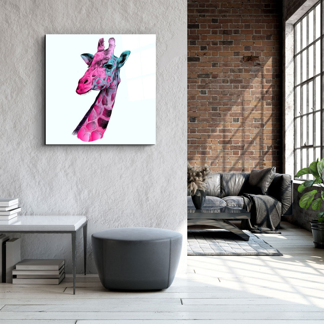 ・"Giraffe"・Glass Wall Art | Artdesigna Glass Printing Wall Arts.