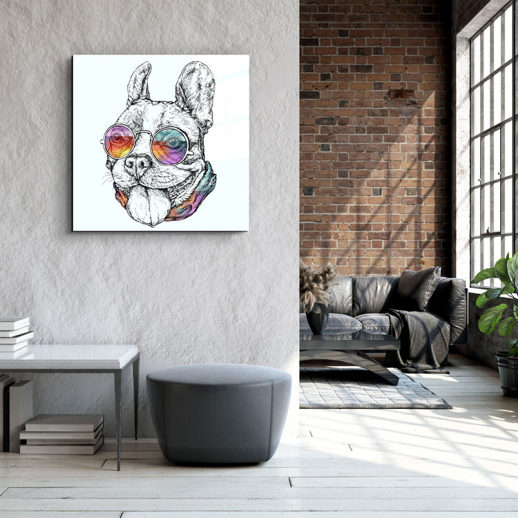 ・"Dog"・Glass Wall Art | Artdesigna Glass Printing Wall Arts.