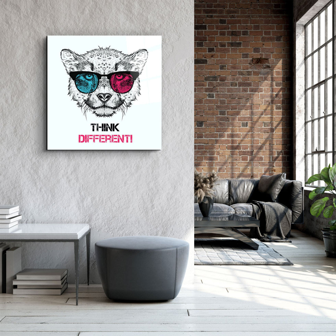 ・"Think Different"・Glass Wall Art | Artdesigna Glass Printing Wall Arts.