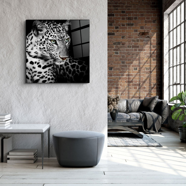 ・"Leopard"・Glass Wall Art | Artdesigna Glass Printing Wall Arts.