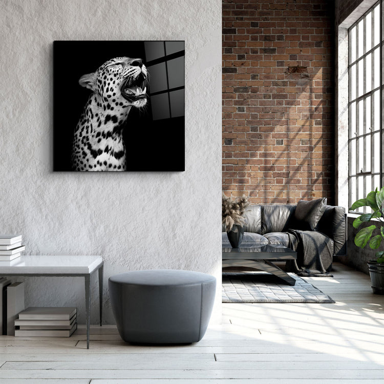 ・"Leopard"・Glass Wall Art | Artdesigna Glass Printing Wall Arts.