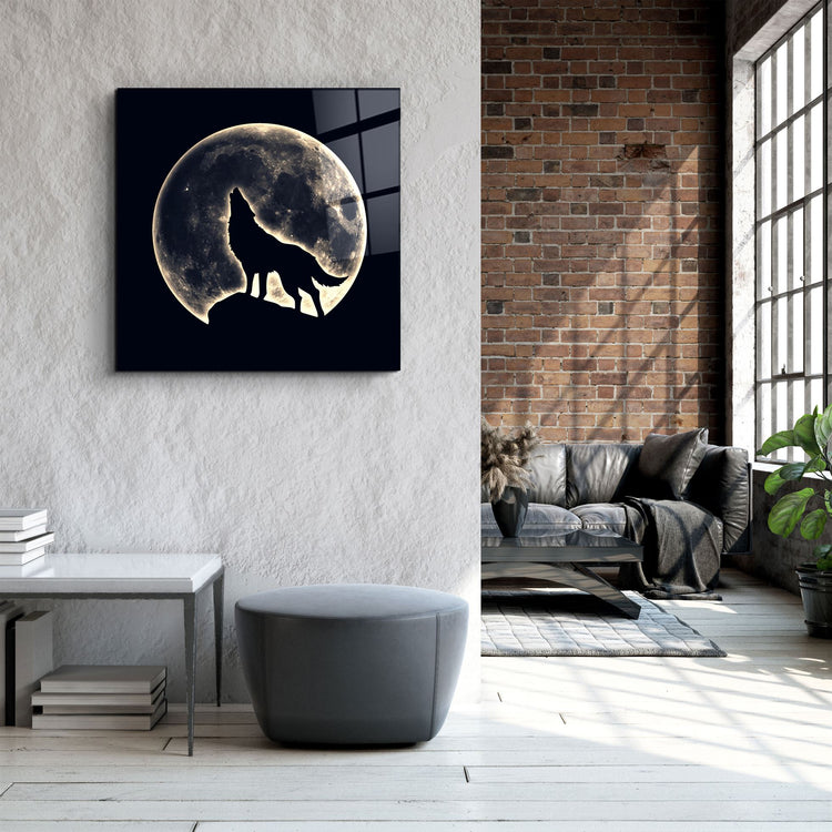 ・"Full Moon"・Glass Wall Art | Artdesigna Glass Printing Wall Arts.