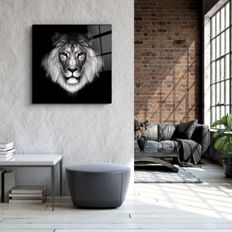 ・"Lion"・Glass Wall Art | Artdesigna Glass Printing Wall Arts.