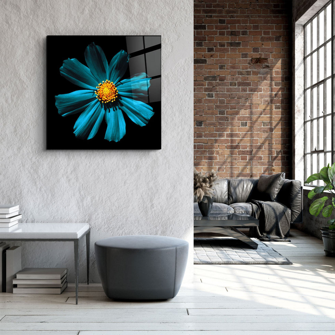 ・"Green Flower"・Glass Wall Art | Artdesigna Glass Printing Wall Arts.