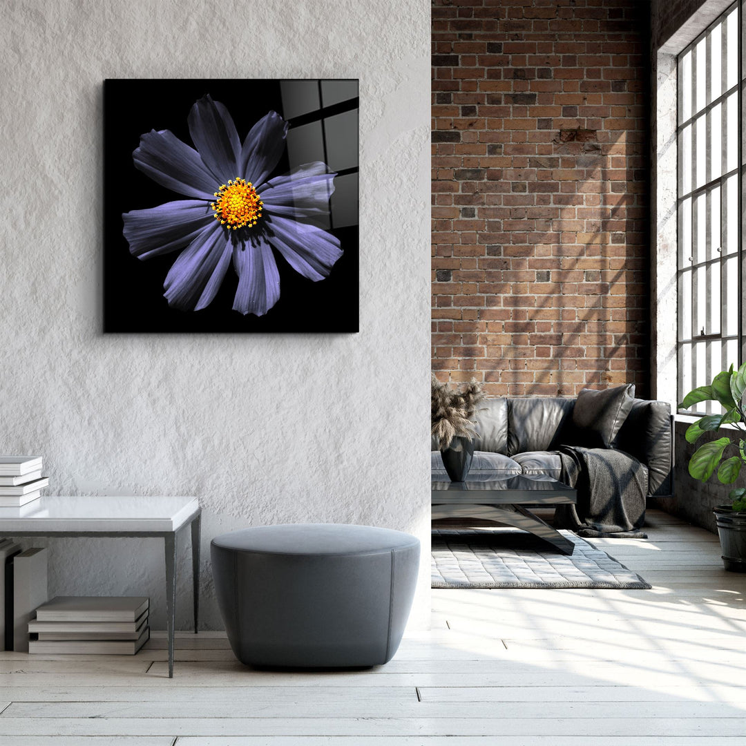 ・"Purple Flower"・Glass Wall Art | Artdesigna Glass Printing Wall Arts.