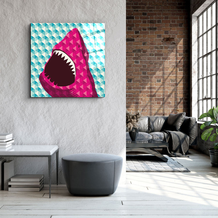 ・"Shark"・Glass Wall Art | Artdesigna Glass Printing Wall Arts.