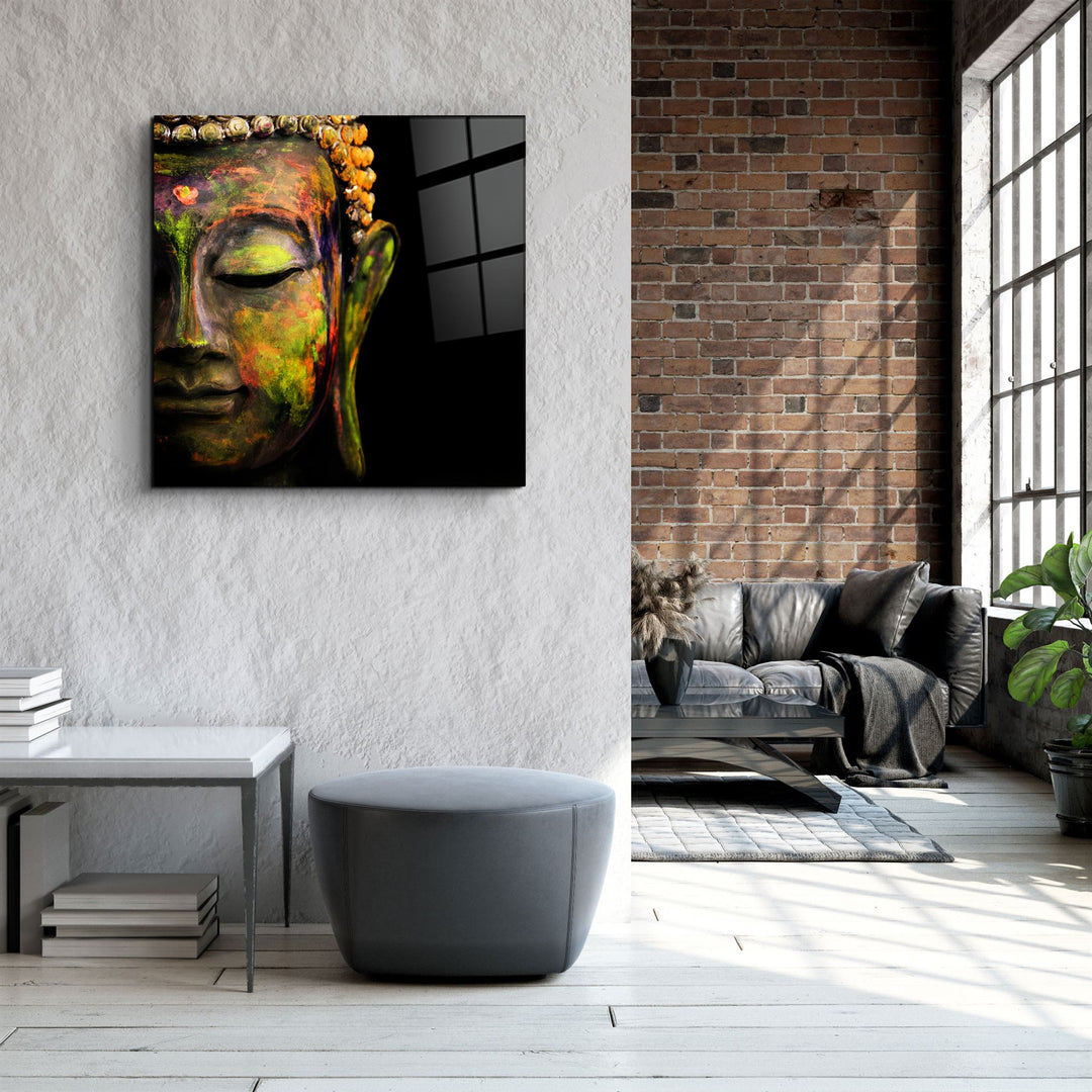 ・"Buddha"・Glass Wall Art | Artdesigna Glass Printing Wall Arts.