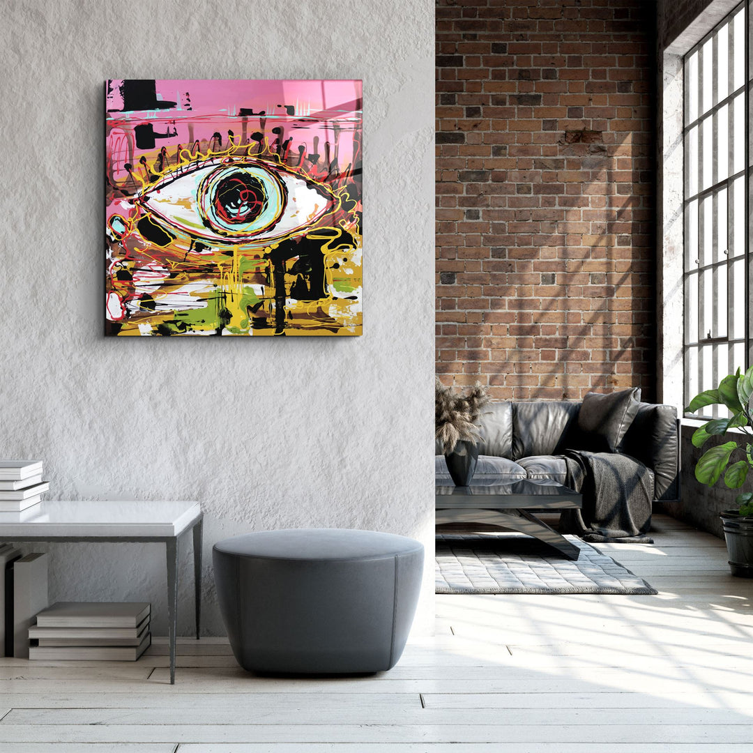 ・"Eye Abstract"・Glass Wall Art | Artdesigna Glass Printing Wall Arts.