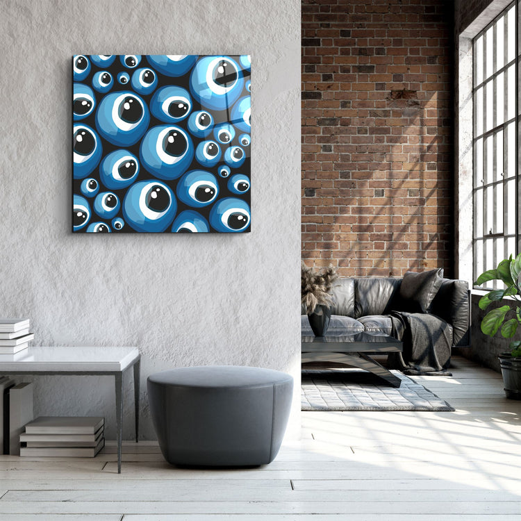 ・"Eyeballs"・Glass Wall Art | Artdesigna Glass Printing Wall Arts.