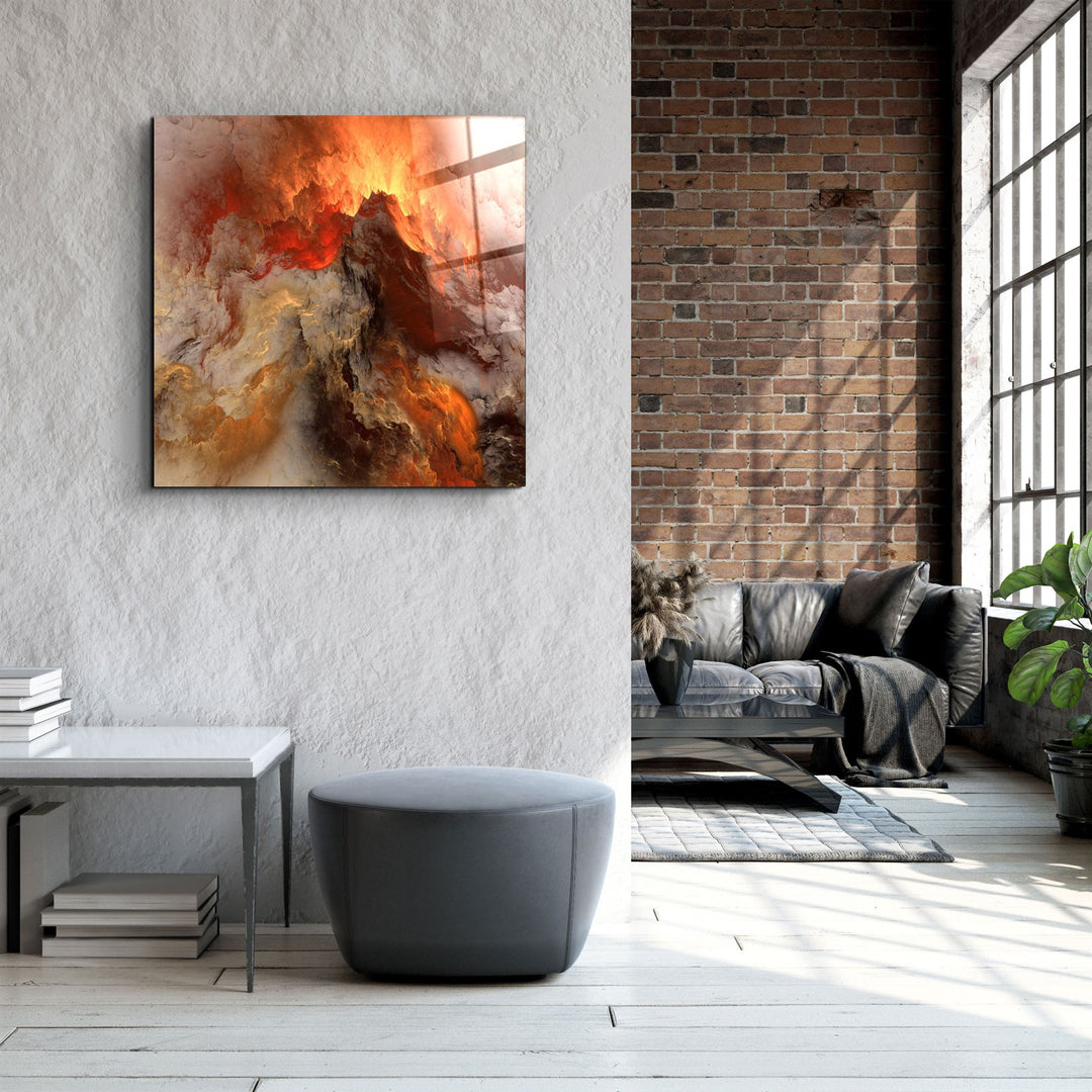 ・"Lava"・Glass Wall Art | Artdesigna Glass Printing Wall Arts.