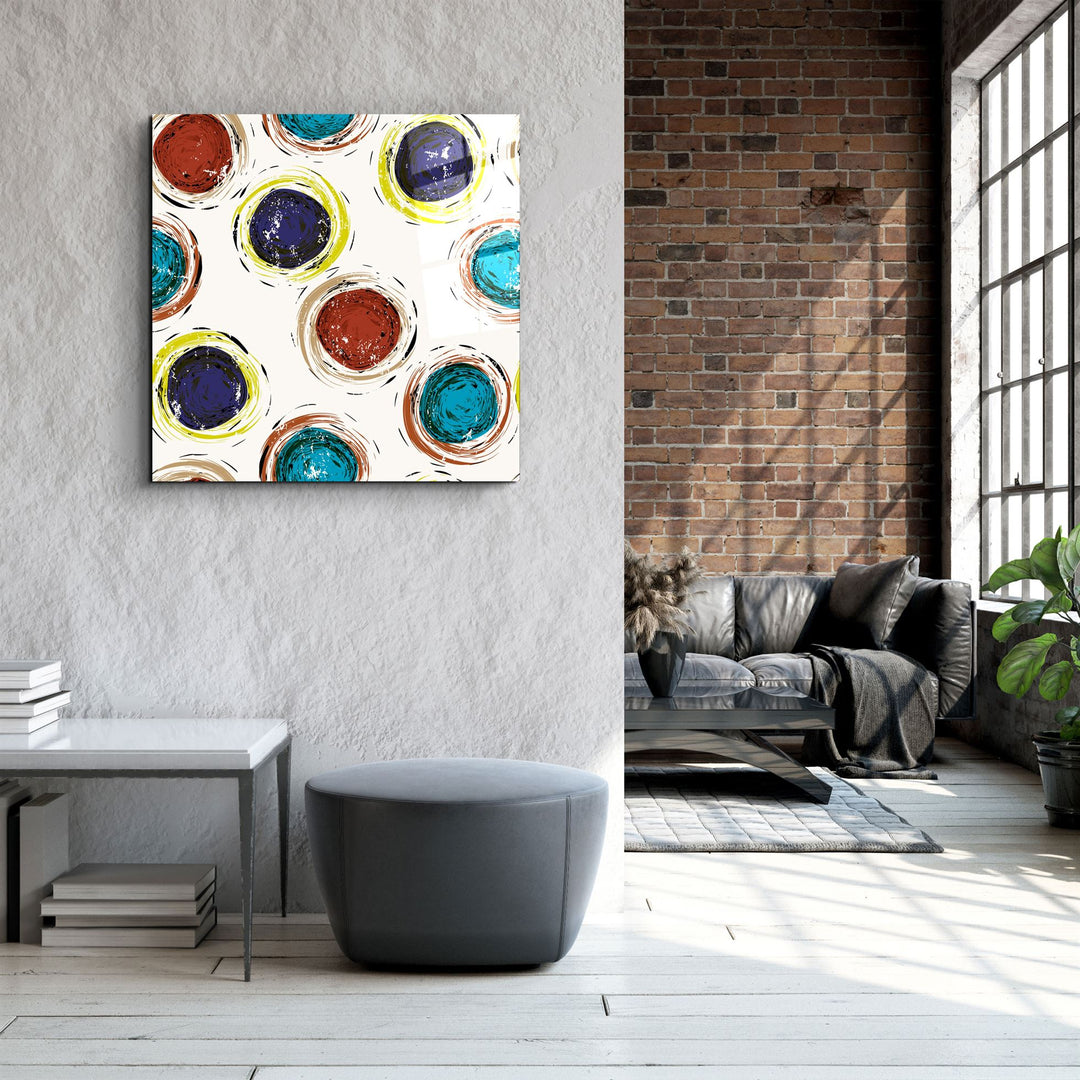 ・"Abstract Circles"・Glass Wall Art | Artdesigna Glass Printing Wall Arts.