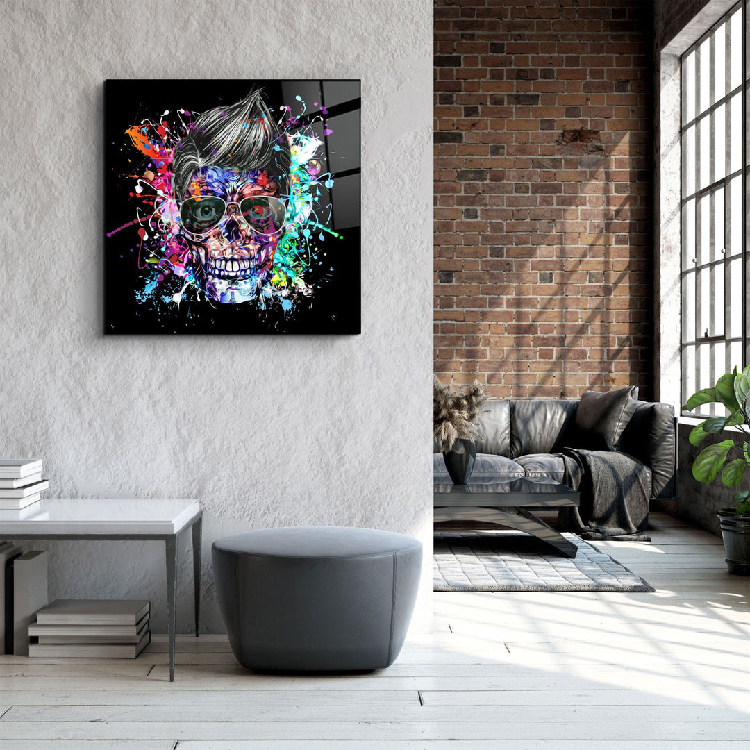 ・"Skulla2"・Glass Wall Art | Artdesigna Glass Printing Wall Arts.