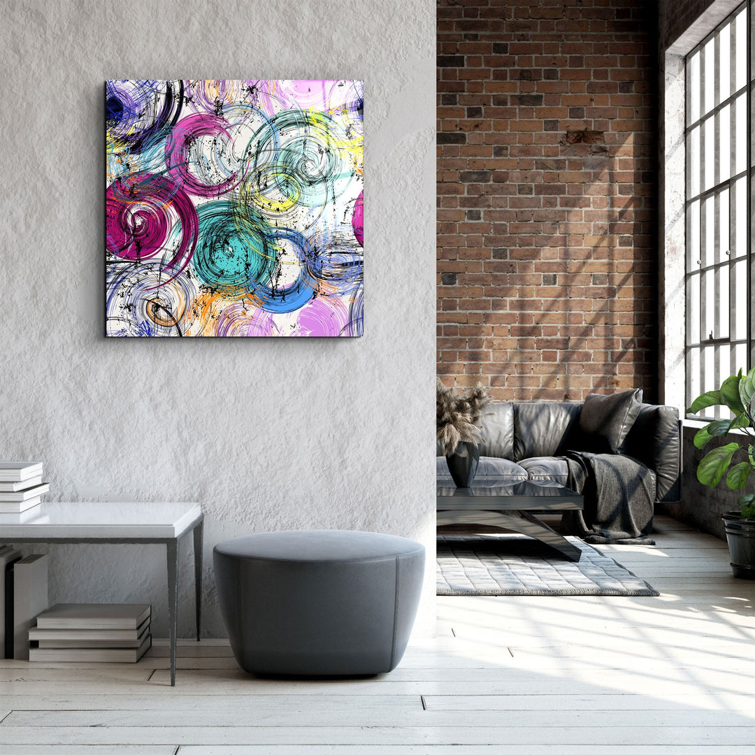 ・"Absctract Colors"・Glass Wall Art | Artdesigna Glass Printing Wall Arts.