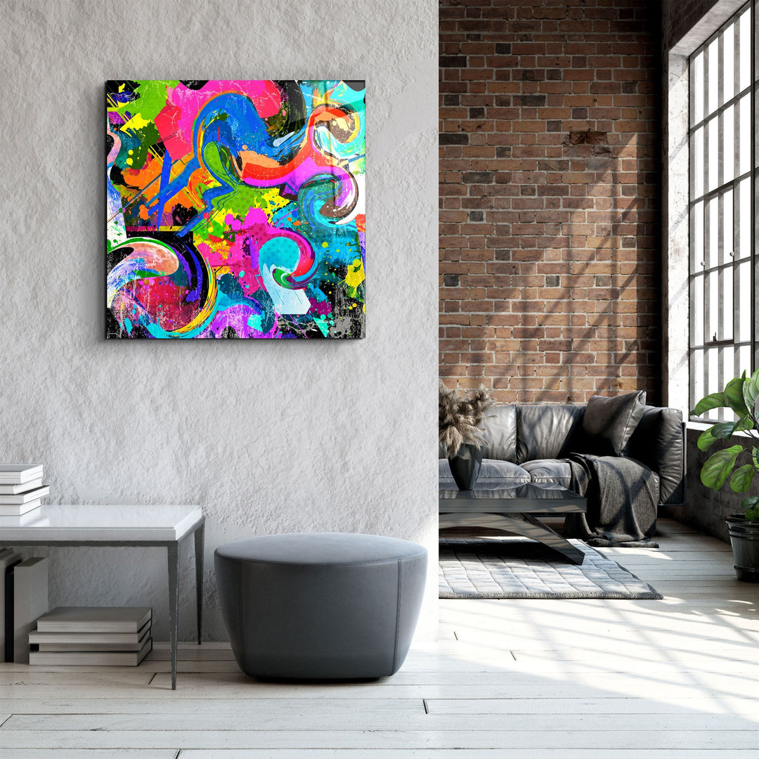 ・"Color Mix"・Glass Wall Art | Artdesigna Glass Printing Wall Arts.