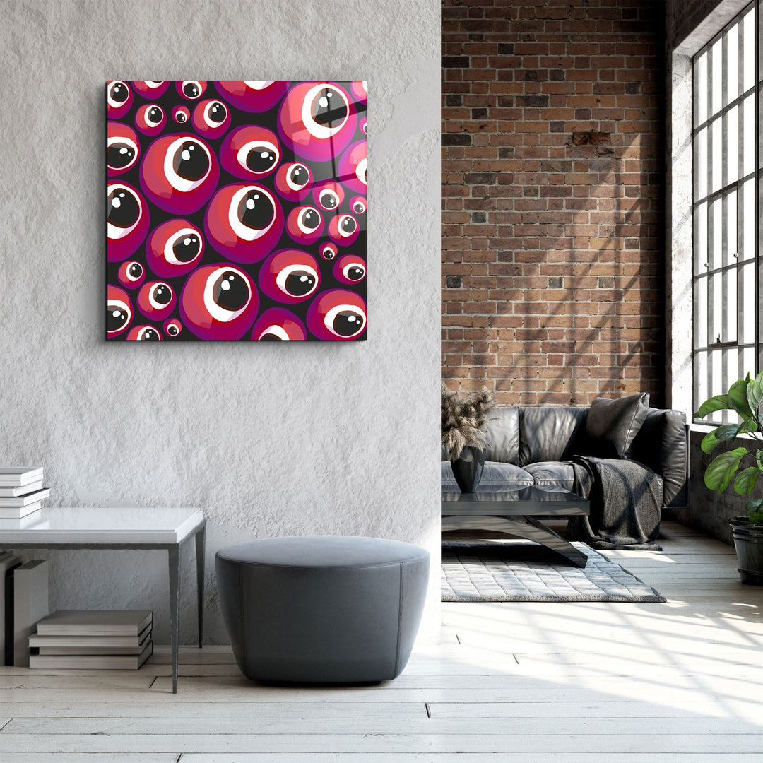 ・"Red Eyes"・Glass Wall Art | Artdesigna Glass Printing Wall Arts.