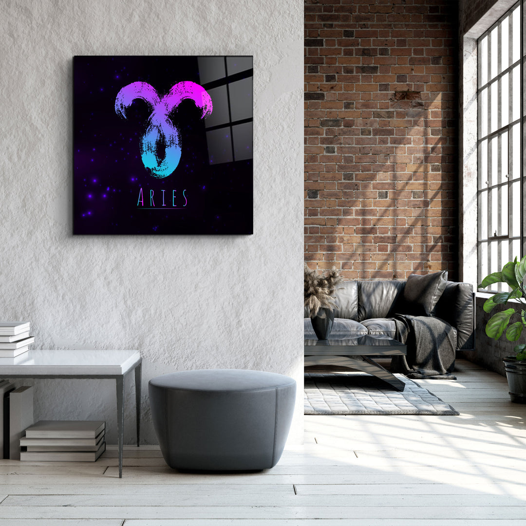 ."Zodiac V2 - Aries". Glass Wall Art | Artdesigna Glass Printing Wall Arts.