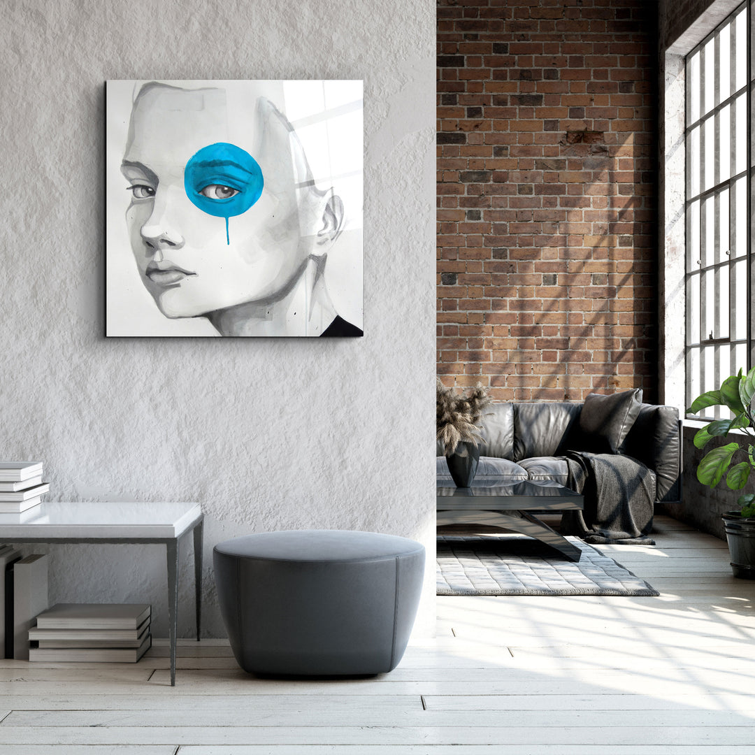 ・"Blue Eye"・Glass Wall Art | Artdesigna Glass Printing Wall Arts.