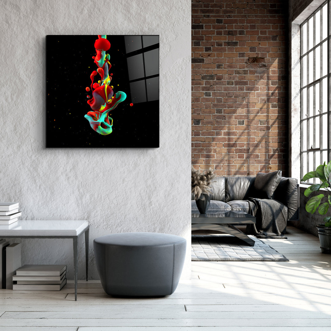 ・"Abstract Colorful Paint"・Glass Wall Art | Artdesigna Glass Printing Wall Arts.