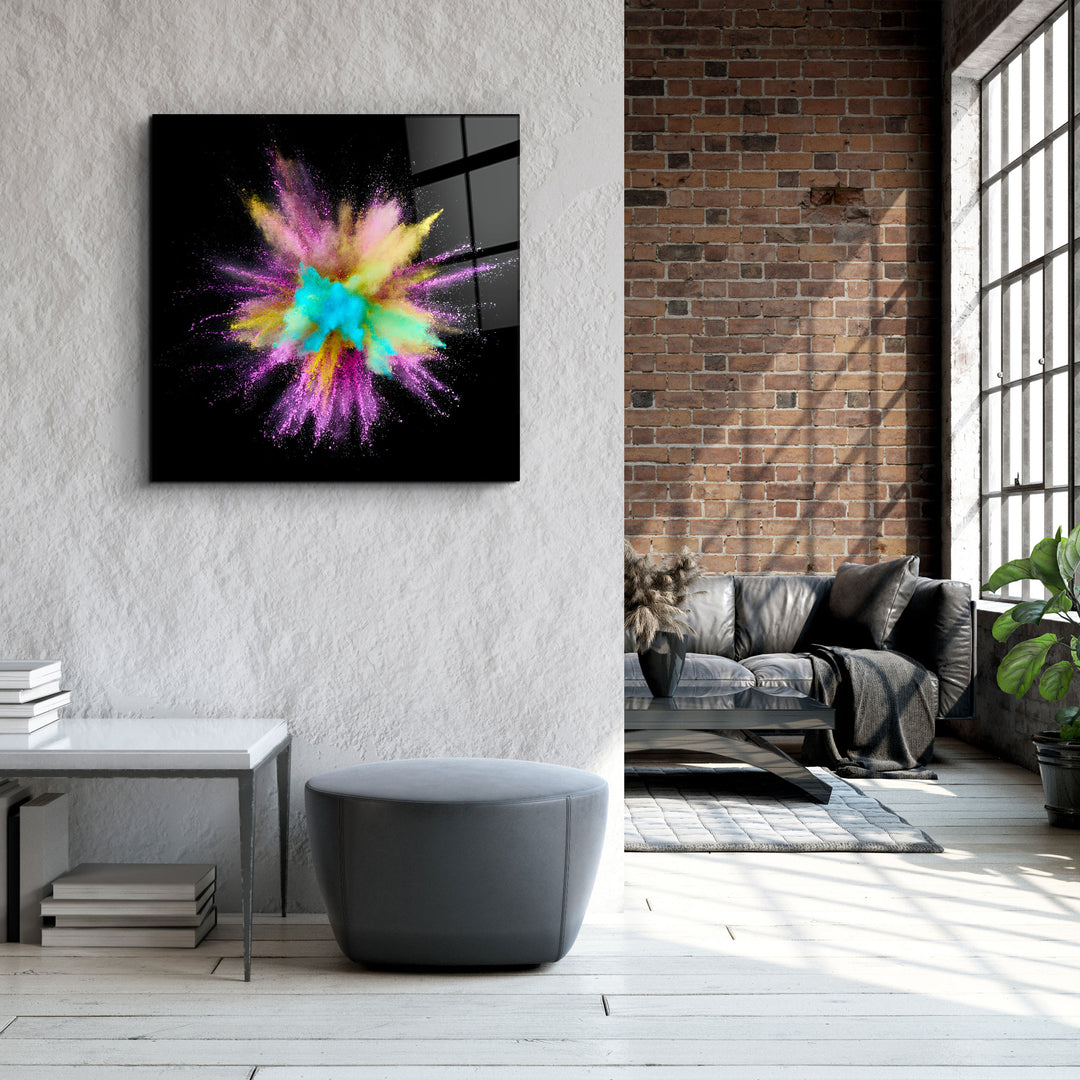 ・"Colorful Explosion"・Glass Wall Art | Artdesigna Glass Printing Wall Arts.