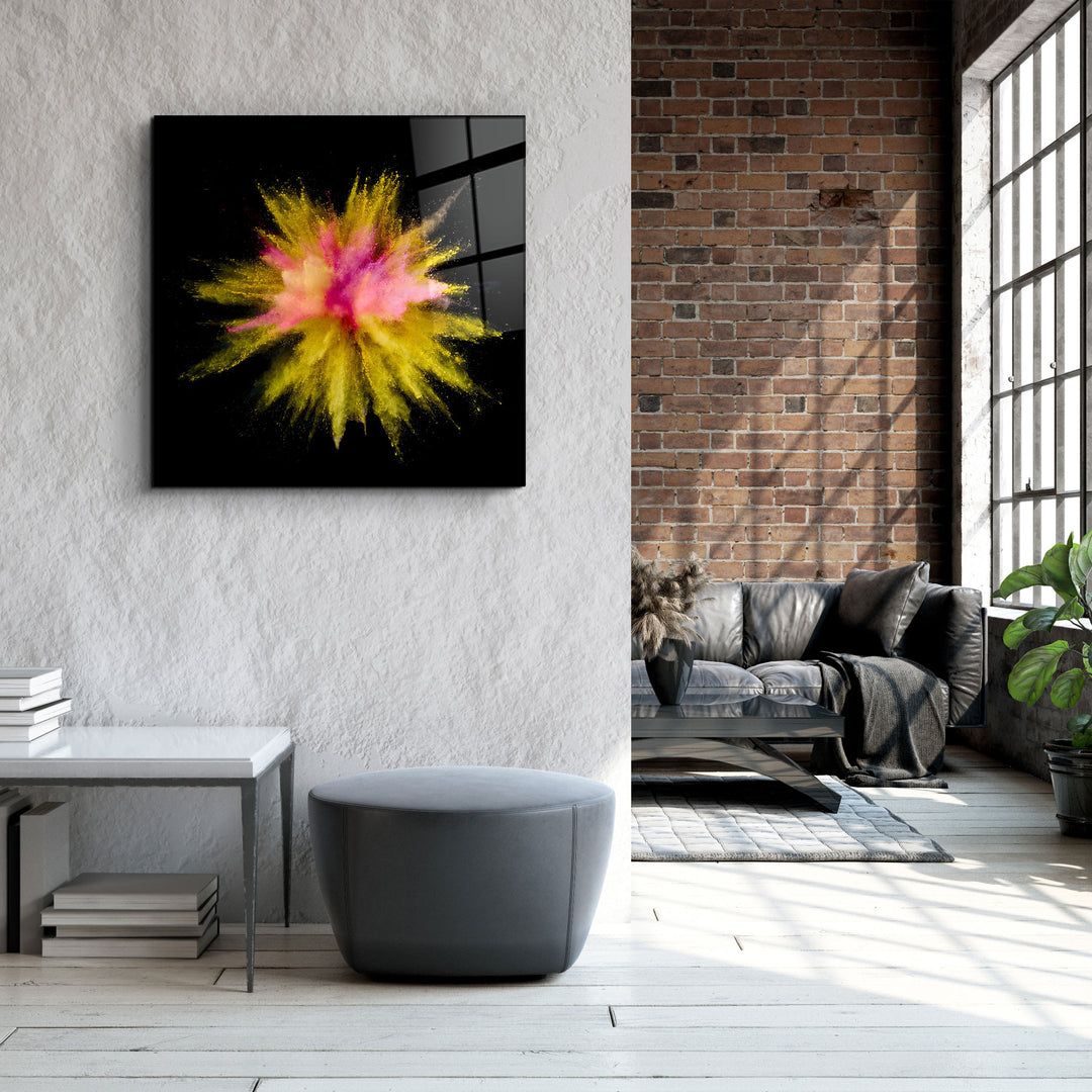 ・"Colorful Explosion V2"・Glass Wall Art | Artdesigna Glass Printing Wall Arts.